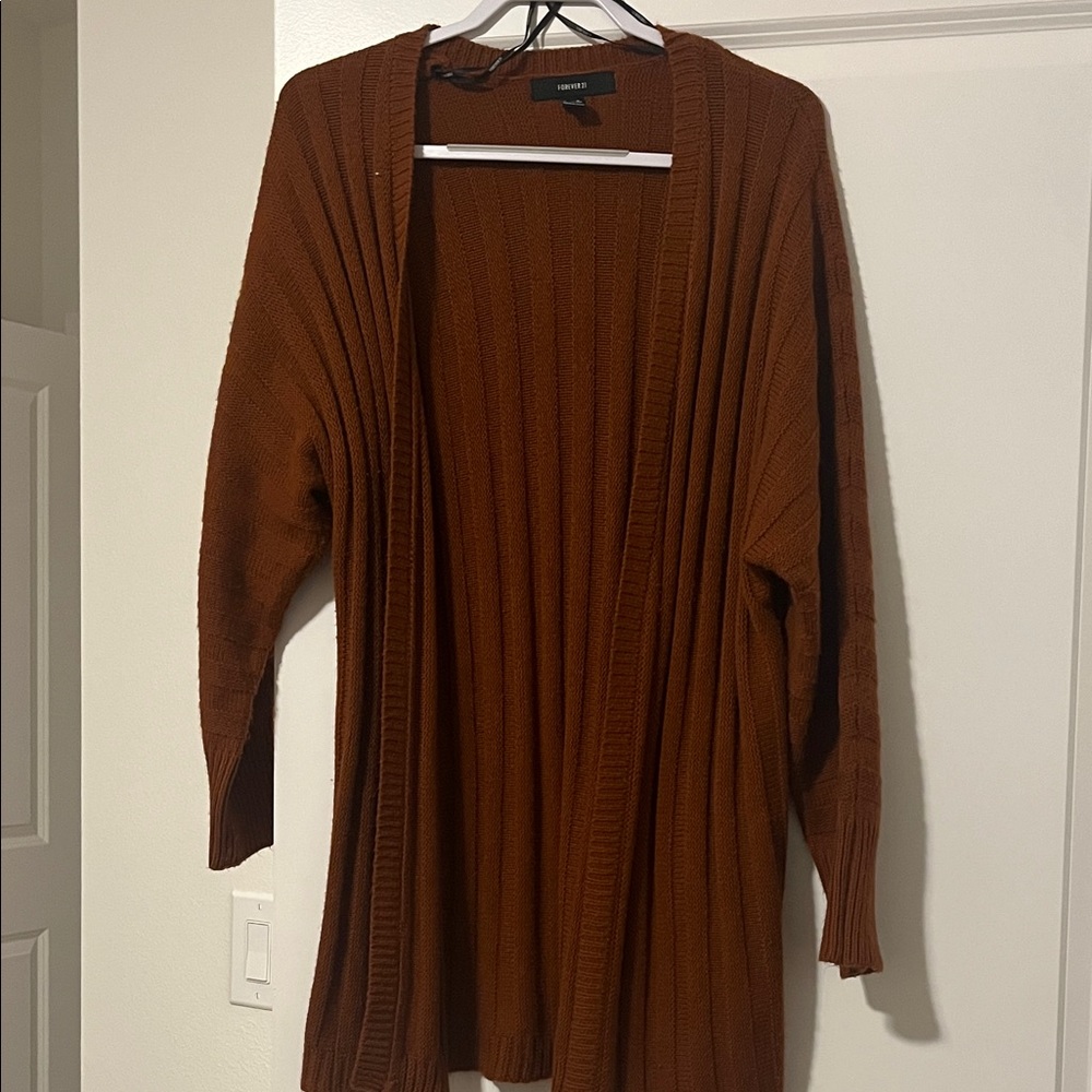 Forever 21 Rust Cardigan Sweater